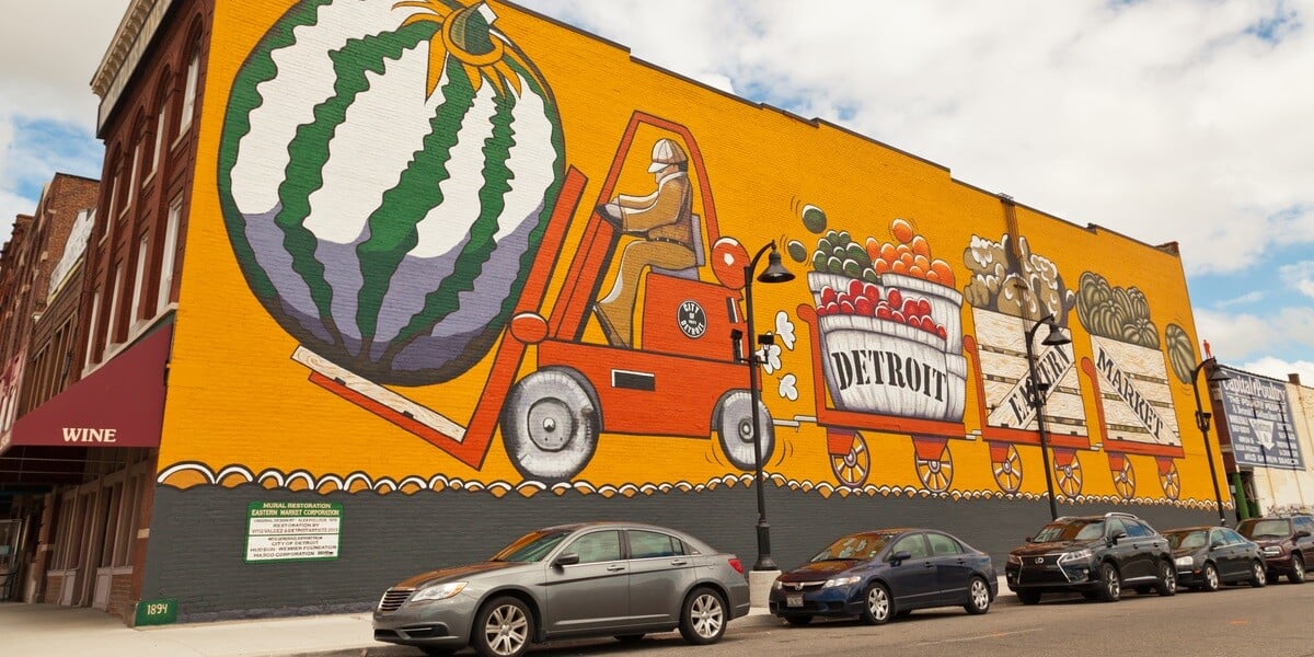 A mural in Detroit