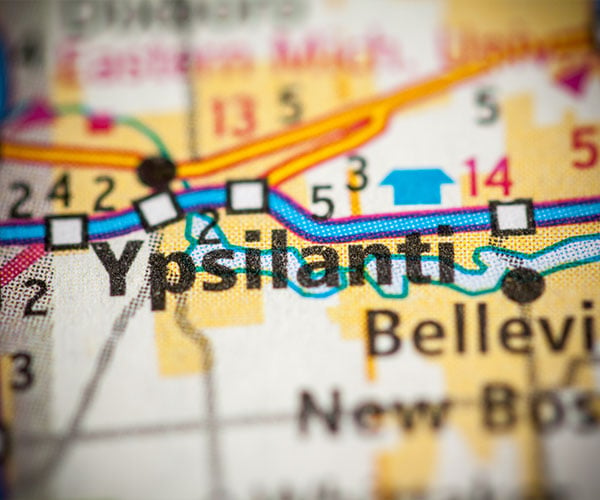 Ypsilanti-Michigan-Map